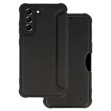 Заредете изображение във визуализатора на галерията – Razor Carbon Book Case for Samsung Galaxy S21 FE black
