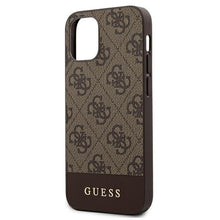 Заредете изображение във визуализатора на галерията – Guess GUHCP12SG4GLBR iPhone 12 mini 5,4" brązowy/brown hardcase 4G Stripe Collection
