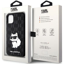 Заредете изображение във визуализатора на галерията – Original Pouch KARL LAGERFELD Saffiano Monogram Choupette KLHCN61SAKHPCK for Iphone 11/ Xr Black
