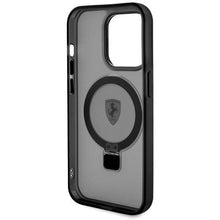 Заредете изображение във визуализатора на галерията – Ferrari FEHMP15LUSCAK iPhone 15 Pro 6.1" black/black hardcase Ring Stand 2023 Collection MagSafe
