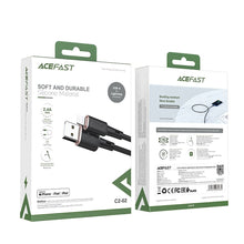 Заредете изображение във визуализатора на галерията – Acefast cable usb a tp lightning 8-pin mfi 2,4a c2-02 silicone 1,2m black
