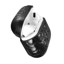 Заредете изображение във визуализатора на галерията – iCarer Leather Crocodile natural leather case for AirPods Pro black (WMAP002-BK)
