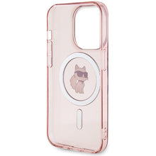 Заредете изображение във визуализатора на галерията – Original Pouch KARL LAGERFELD hardcase IML Choupette Magsafe KLHMP15XHFCCNOP for Iphone 15 Pro Max Pink
