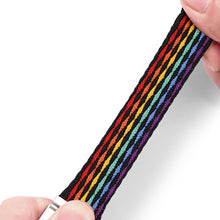 Заредете изображение във визуализатора на галерията – Dux Ducis Strap (Mixture II Version) strap for Apple Watch SE, 8, 7, 6, 5, 4, 3, 2, 1 (41, 40, 38 mm) braided bracelet dark stripes
