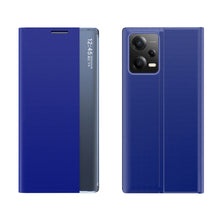 Заредете изображение във визуализатора на галерията – New Sleep Case for Xiaomi Redmi Note 12 Pro+ cover with flip stand blue
