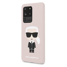 Заредете изображение във визуализатора на галерията – Karl Lagerfeld KLHCS69SLFKPI S20 Ultra G988 hardcase jasnoróżowy/pink Silicone Iconic
