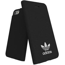 Заредете изображение във визуализатора на галерията – Adidas OR Booklet Case NEW BASIC iPhone 6/6S/7/8/SE2020/SE2022 black-white/black-white 26903
