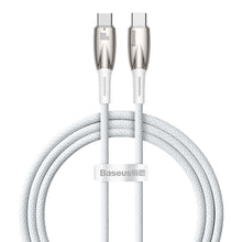 Заредете изображение във визуализатора на галерията – Baseus Glimmer Series cable with fast charging USB-C 480Mb/s PD 100W 1m white
