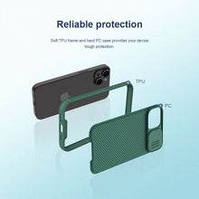 Заредете изображение във визуализатора на галерията – Nillkin CamShield Pro PC+TPU Case for Iphone 14/13 purple
