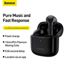 Заредете изображение във визуализатора на галерията – Baseus true wireless earphones bowie e3 black ngtw080001 - TopMag
