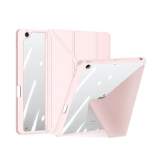 Заредете изображение във визуализатора на галерията – Dux Ducis Magi case for iPad 10.9'' 2022 (10 gen.) cover with stylus holder smart cover stand pink
