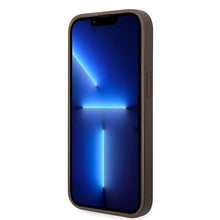 Заредете изображение във визуализатора на галерията – Guess GUHCP15MG4GFBR iPhone 15 Plus 6.7" brown/brown hard case 4G Metal Gold Logo
