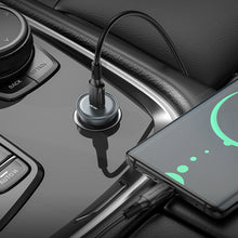 Заредете изображение във визуализатора на галерията – Borofone Car charger BZ26 Searcher - Typ C - PD 30W 3A with Type C to Type C cable grey
