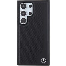 Заредете изображение във визуализатора на галерията – Original Case - hardcase Leather Debossed Line MagSafe MEHMS24L23RBGVK for Samsung Galaxy S24 Ultra Black
