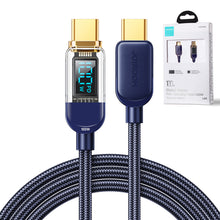 Заредете изображение във визуализатора на галерията – Joyroom USB C - USB C 100W cable for fast charging and data transfer 1.2 m blue (S-CC100A4)
