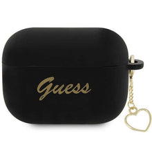 Заредете изображение във визуализатора на галерията – Guess GUAP2LSCHSK AirPods Pro 2 cover black/black Silicone Charm Heart Collection
