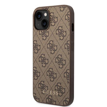 Заредете изображение във визуализатора на галерията – Guess GUHCP15MG4GFBR iPhone 15 Plus 6.7" brown/brown hard case 4G Metal Gold Logo
