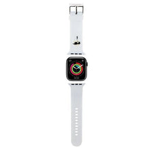 Заредете изображение във визуализатора на галерията – Karl Lagerfeld 3D Rubber Karl Head strap for Apple Watch 38/40/41mm - white
