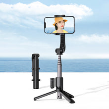 Заредете изображение във визуализатора на галерията – Ugreen selfie stick extendable telescopic tripod with Bluetooth remote control black (LP508)
