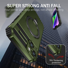 Заредете изображение във визуализатора на галерията – Tel Protect Armor Magsafe Metal Ring Case for Iphone 15 green
