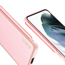 Заредете изображение във визуализатора на галерията – Dux Ducis Yolo elegant cover made of ecological leather for Samsung Galaxy S21 FE pink
