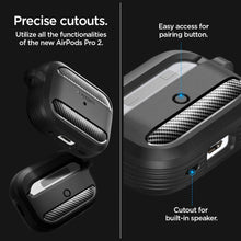 Заредете изображение във визуализатора на галерията – Spigen RUGGED ARMOR Apple AIRPODS PRO 1 / 2 MATTE BLACK
