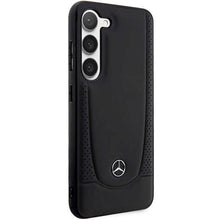 Заредете изображение във визуализатора на галерията – Original faceplate case MERCEDES MEHCS23FEARMBK for SAMSUNG S23 FE (Leather Urban / black)
