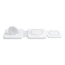 Заредете изображение във визуализатора на галерията – Wireless charger Qi 3in1 15W P14 working with MagSafe white
