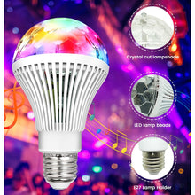 Заредете изображение във визуализатора на галерията – Disco LED bulb Mini Party light RGB rotating E27 LBCRL
