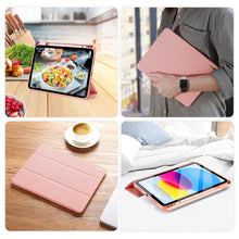 Заредете изображение във визуализатора на галерията – Dux Ducis Domo case iPad 10.9'' 2022 (10 gen.) smart cover stand pink
