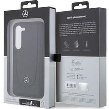 Заредете изображение във визуализатора на галерията – Original faceplate case MERCEDES MEHCS23FEARMBK for SAMSUNG S23 FE (Leather Urban / black)
