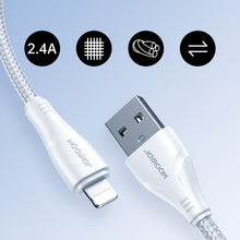 Заредете изображение във визуализатора на галерията – Joyroom cable USB - Lightning 2.4A 0.25 m white (S-UL012A11)
