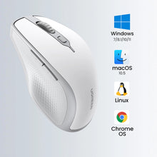 Заредете изображение във визуализатора на галерията – Ugreen MU101 ergonomic wireless mouse Bluetooth / 2.4 GHz - white
