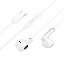 Заредете изображение във визуализатора на галерията – Borofone Earphones BM89 Surpass with microphone Type C white
