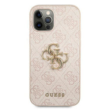 Заредете изображение във визуализатора на галерията – Guess GUHCP12M4GMGPI iPhone 12/12 Pro 6,1" różowy/pink hardcase 4G Big Metal Logo
