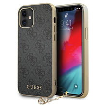 Заредете изображение във визуализатора на галерията – Guess GUHCP12SGF4GGR iPhone 12 mini 5,4" szary/grey hardcase 4G Charms Collection
