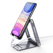 Заредете изображение във визуализатора на галерията – Ugreen metal aluminum folding phone holder tablet gray (LP263 80708)
