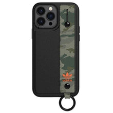 Заредете изображение във визуализатора на галерията – Adidas OR Hand Strap Case iPhone 13 Pro Max 6.7" black-camo/black-green camouflage 48671
