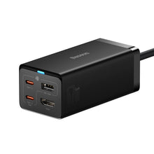 Заредете изображение във визуализатора на галерията – Baseus fast charger GaN5 Pro HUB HDMI 2 x USB-C / USB-A / HDMI 4K 30Hz 1.5m black + USB-C cable - USB-C 100W 40Gb/s (USB4) 1m (CCGP110201)
