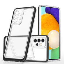Заредете изображение във визуализатора на галерията – Clear 3in1 case for Samsung Galaxy A14 silicone cover with frame black
