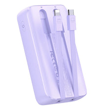 Заредете изображение във визуализатора на галерията – Mini power bank with built-in cables Joyroom JR-PBC07 20000mAh 30W - purple
