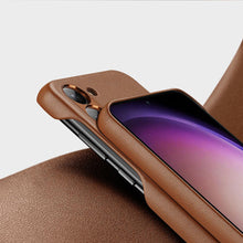 Заредете изображение във визуализатора на галерията – Dux Ducis Grit case for Samsung Galaxy S23+ elegant cover made of artificial leather MagSafe brown
