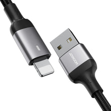Заредете изображение във визуализатора на галерията – Joyroom cable USB - Lightning 2.4A A10 Series 1.2 m black (S-UL012A10)
