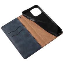 Заредете изображение във визуализатора на галерията – Magnet Strap Case Case for Samsung Galaxy S23 Flip Wallet Mini Lanyard Stand Blue
