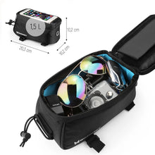 Заредете изображение във визуализатора на галерията – Wozinsky phone bag for bike frame on the frame phone cover for 6.5 inch 1.5L black (WBB2BK)
