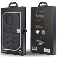 Заредете изображение във визуализатора на галерията – Original Case AUDI hardcase Genuine Leather AU-TPUPCIP13P-Q8/D1-BK for Iphone 13/ 13 Pro black

