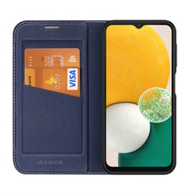 Заредете изображение във визуализатора на галерията – Dux Ducis Skin X2 case Samsung Galaxy A14 5G flip case wallet stand blue
