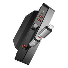 Заредете изображение във визуализатора на галерията – Baseus T-Space Series USB HUB for Tesla Model 3 / Y with Built-in 45W USB C Cable - Black
