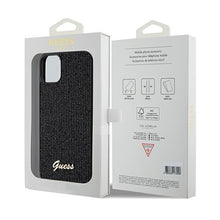 Заредете изображение във визуализатора на галерията – Original Case GUESS Disco Metal Script hardcase GUHCN61PMSDGSK for Iphone 11/ Xr black
