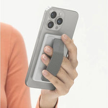 Заредете изображение във визуализатора на галерията – Uniq Heldro ID magnetic wallet with support and wristband - gray
